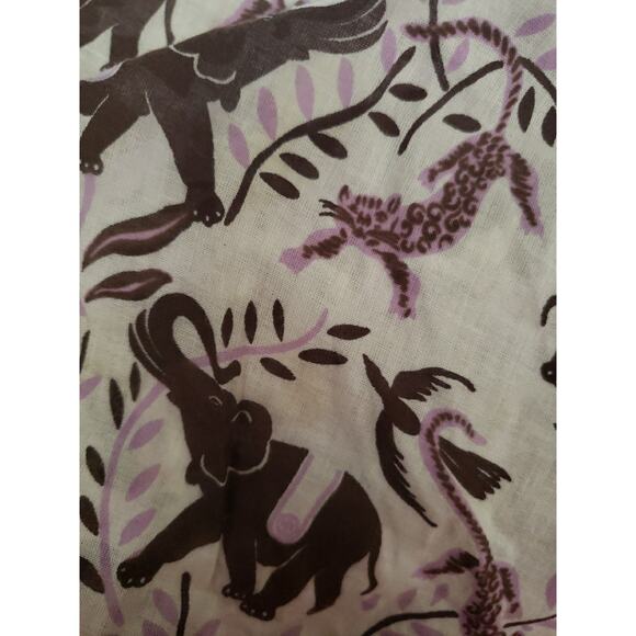 Tory Burch Cotton Embroidered Tunic Top Sz 8 Elephant Cheetah Print Boho (h - Picture 3 of 7